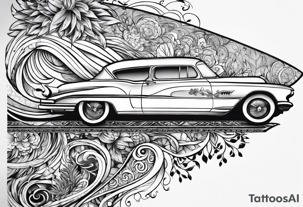 surfboard tattoo idea