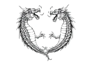 roaring dragons tattoo idea