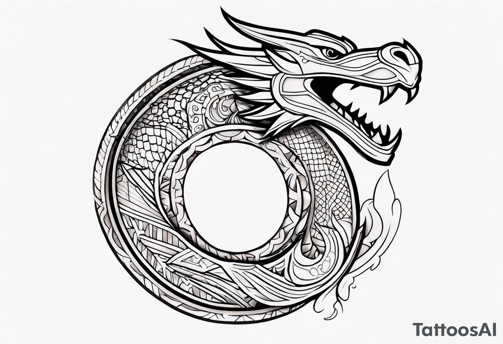 Dragon polynesian tattoo idea