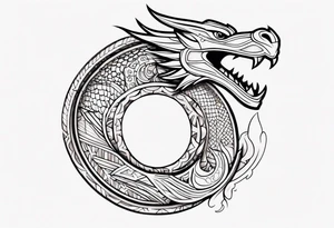 Dragon polynesian tattoo idea