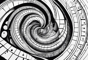 fibonacci sequence with numbers tattoo idea