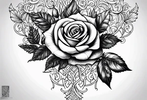 roses, thorns and ivy tattoo idea