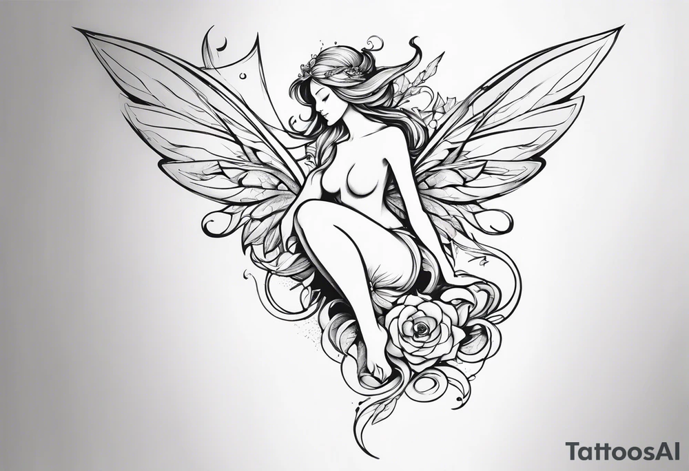 fairy angle tattoo idea