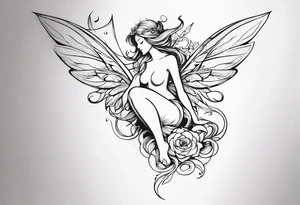 fairy angle tattoo idea