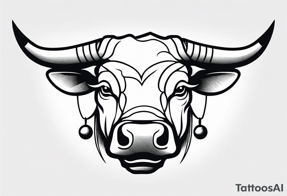 wallstreet bull with balls tattoo idea