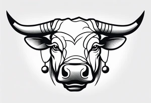 wallstreet bull with balls tattoo idea