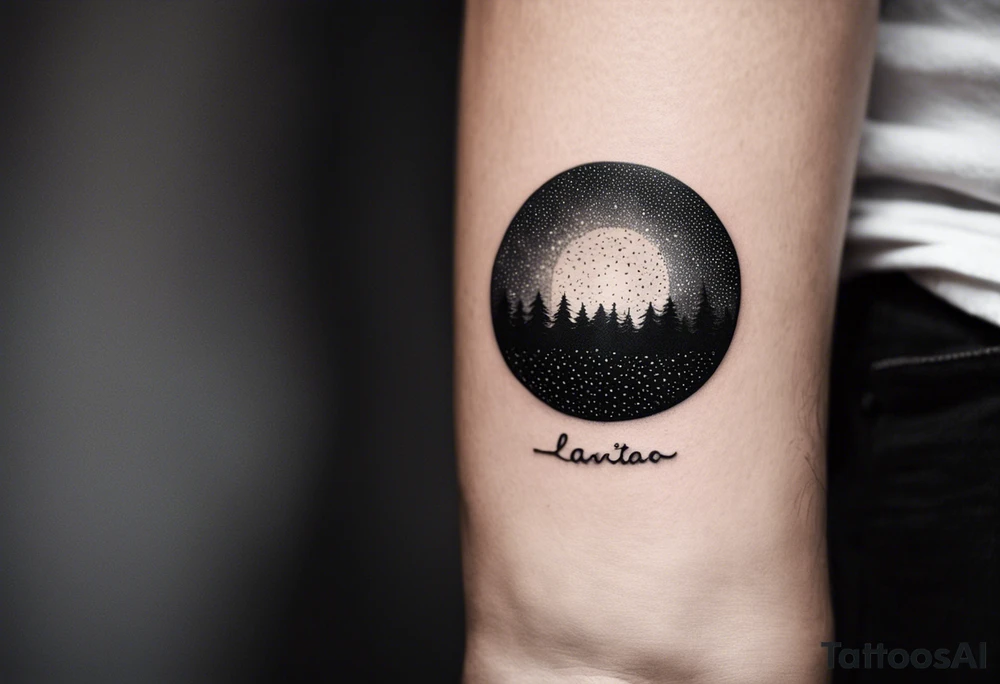 circle with written quote: "L a v i t a  è  c i ò  c h e  t i  a c c a d e  m e n t r e  s e i  i m p e g n a t o  a  f a r e  a l t r i  p r o g e t t i." tattoo idea