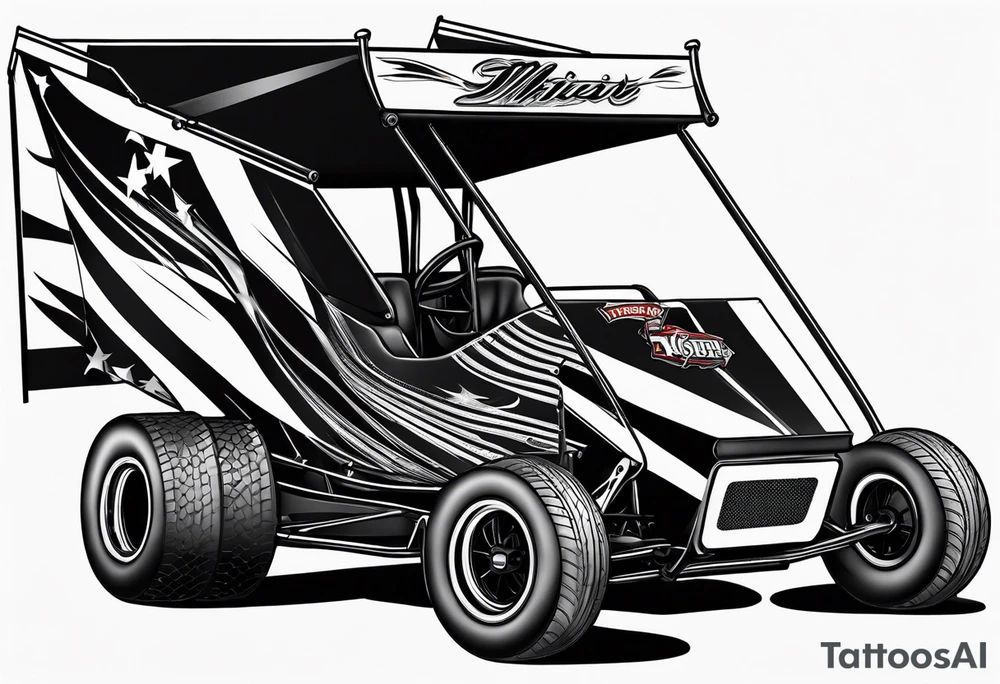Micro sprint car with #2 tattoo idea