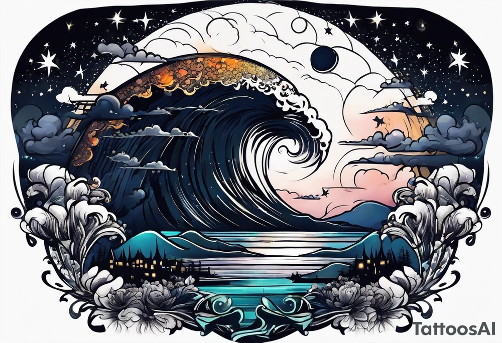 dark sky over cast tattoo idea