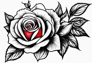 red rose tattoo idea