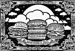 Snackz Da Jeweler with clouds tattoo idea