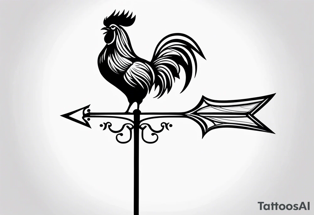 rooster weather vane tattoo idea
