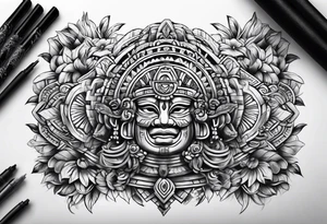 mayan sleeve tattoo idea