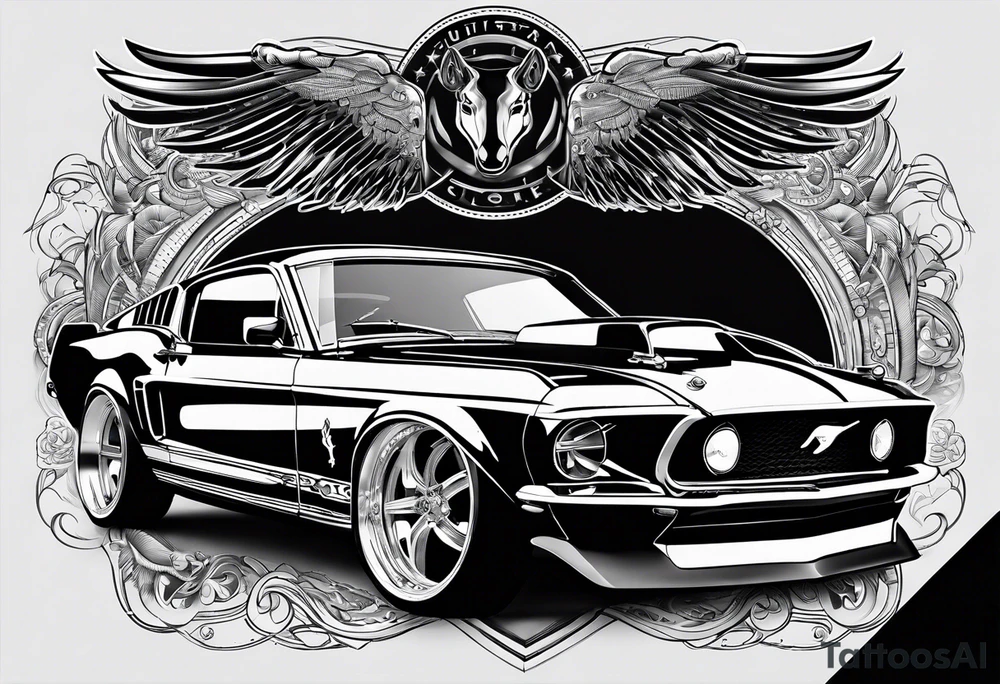 Mustang car tattoo idea