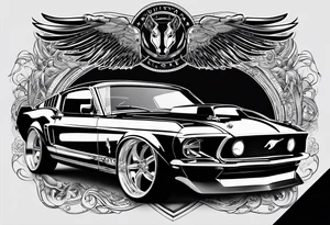 Mustang car tattoo idea