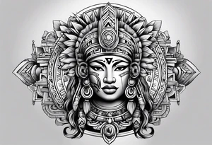 mayan sleeve tattoo idea