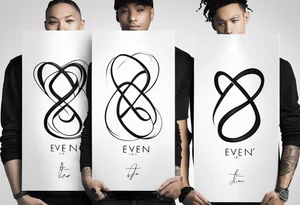 The words “Even If” and infinity symbol tattoo idea