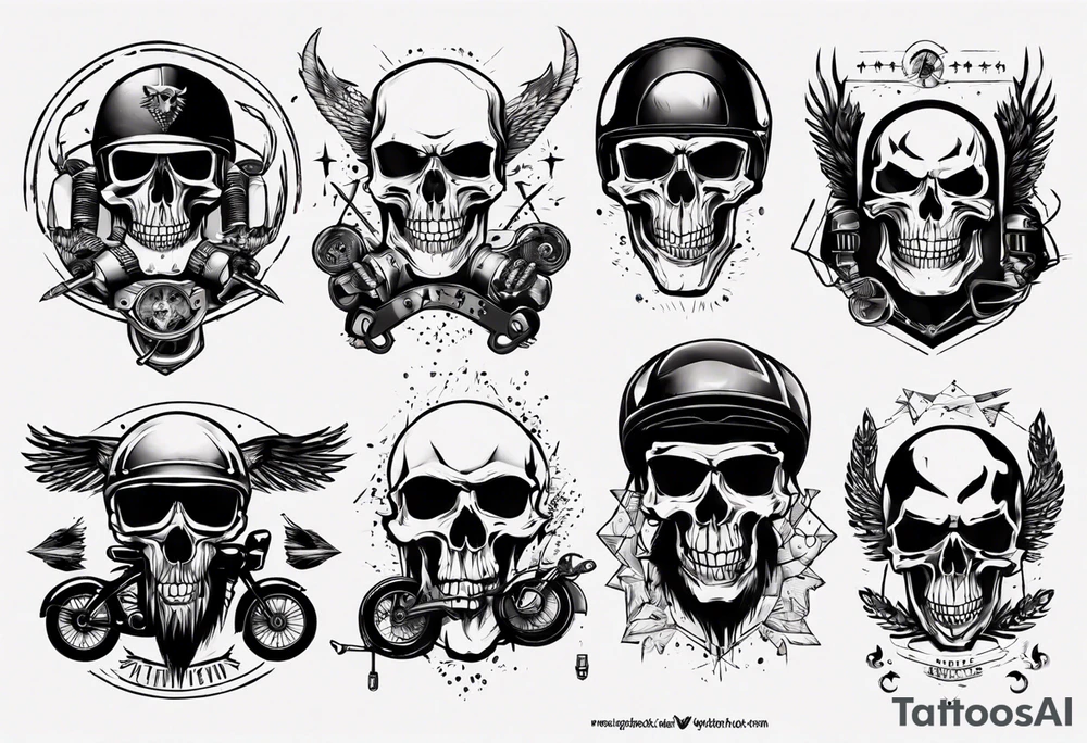 sexy biker tattoo idea