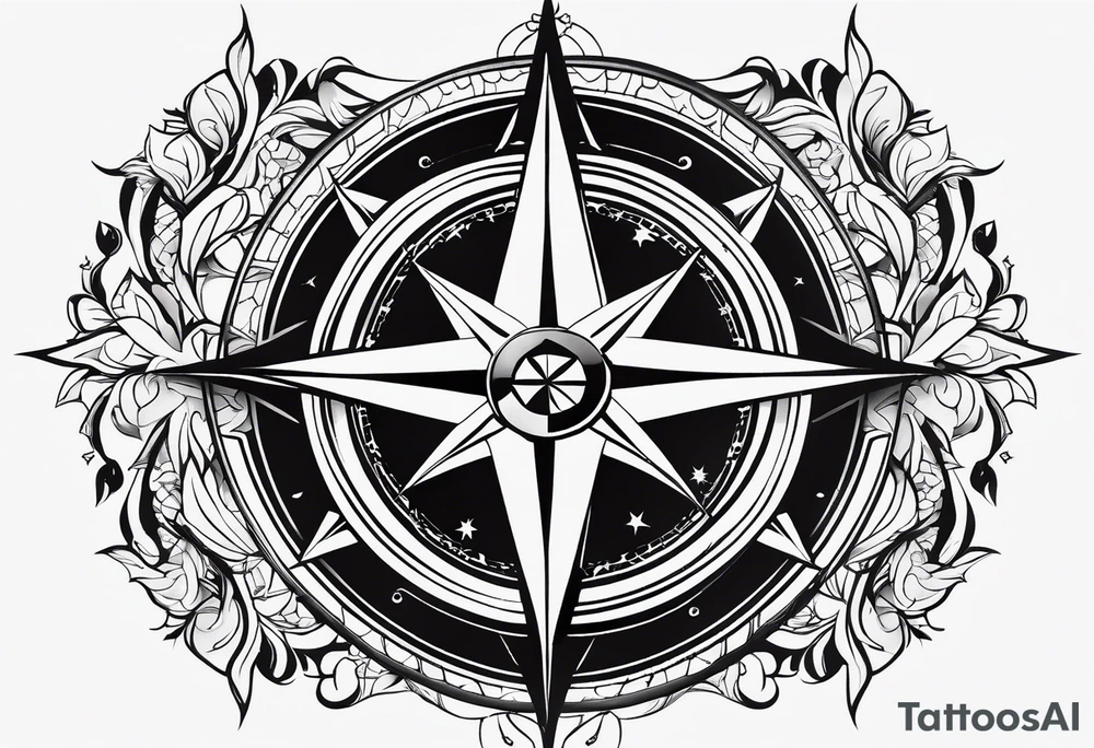 compass rose tattoo idea