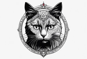 black cat in a sweater tattoo idea