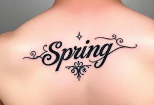 a tatoo for a girl named Spring. SHe wants to love herself no matter what. The tatto can be a text or simbol tattoo idea