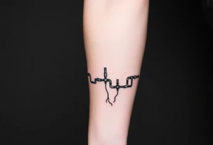 System of pipes that transitions and transforms at the end into veins of forearm tattoo idea