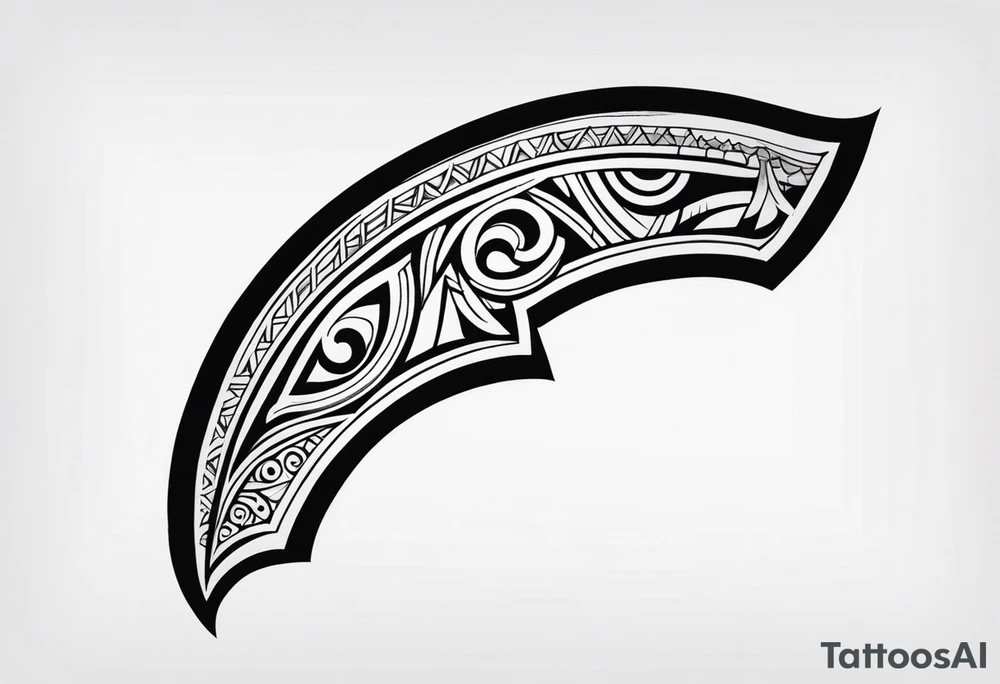 Polynesian chin tattoo tattoo idea