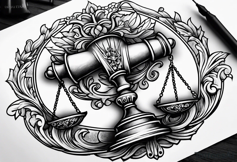 scales of justice tattoo idea