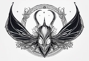 The Mantis Lords from Hollow Knight, no background, just linework tattoo idea