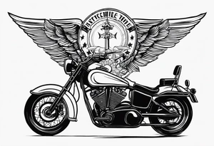 Motorcycle, wings, military tattoo idea