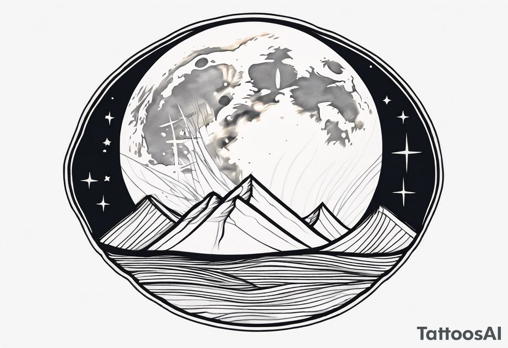 sacred moon tattoo idea