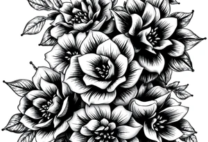 ornaments of flowers, very intricate and detailed tattoo idea