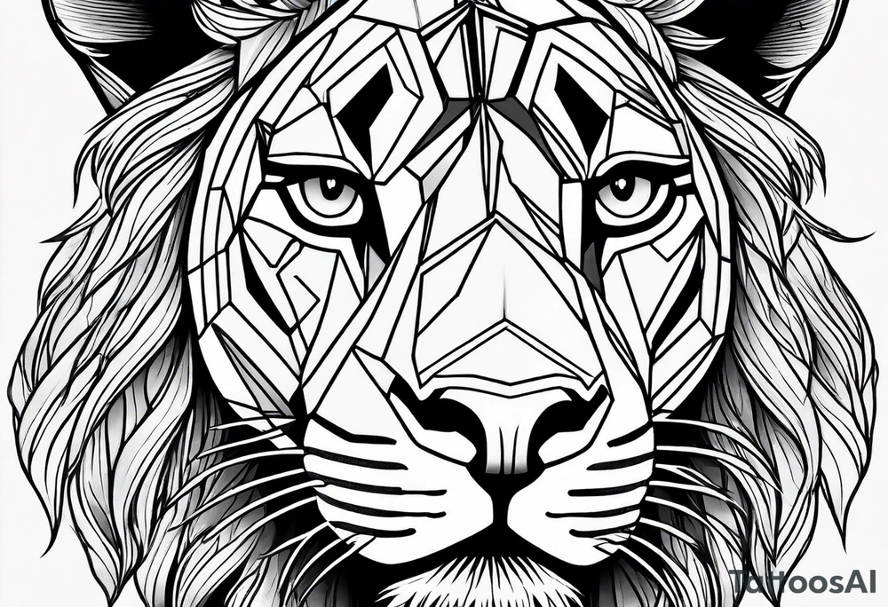 diamond in a lioness tattoo idea