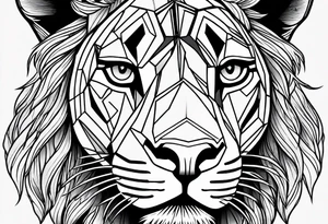 diamond in a lioness tattoo idea