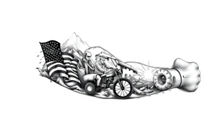 Masculin, country, mountains, wildlife, nature, racing , father of 4,
blue collar,  American flag,welder tattoo idea