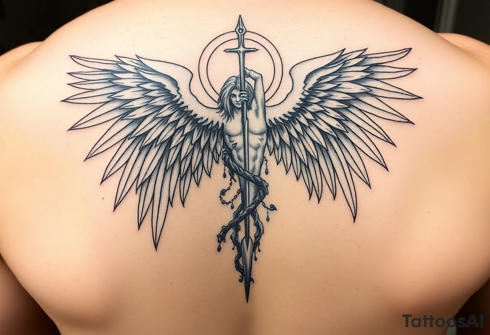 Fall of angel Dante mikha'el tattoo idea