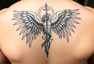 Fall of angel Dante mikha'el tattoo idea