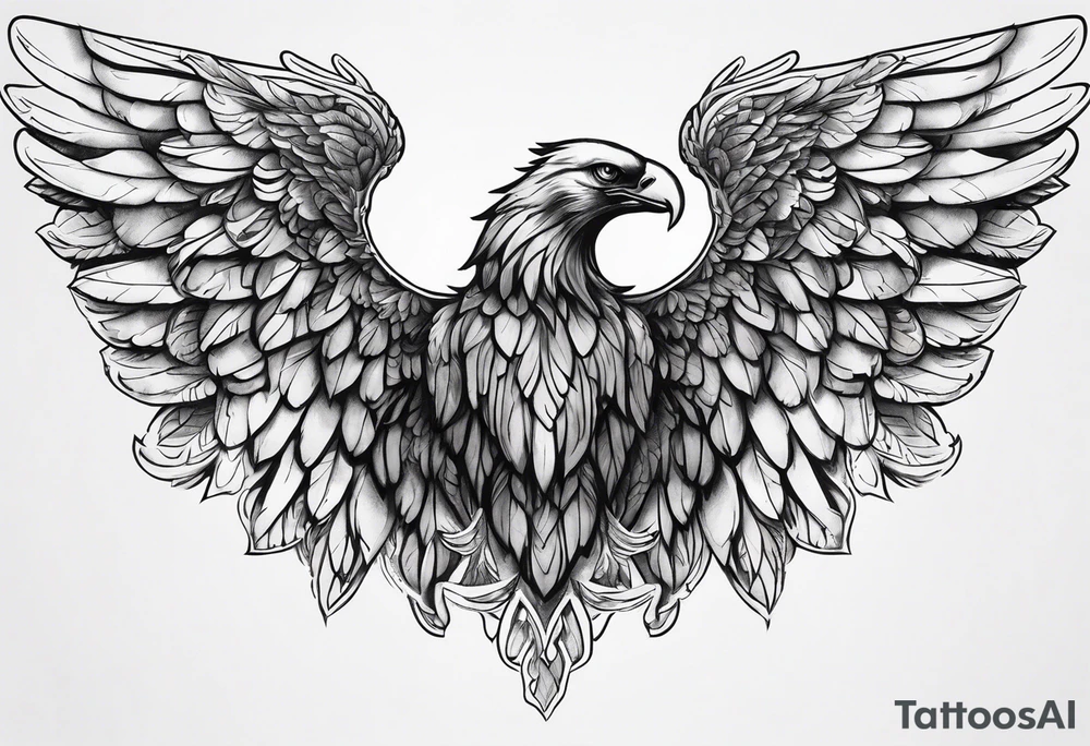 Dark archangel wing tattoo idea