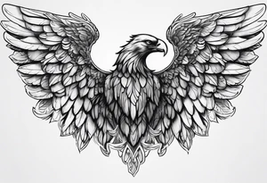 Dark archangel wing tattoo idea