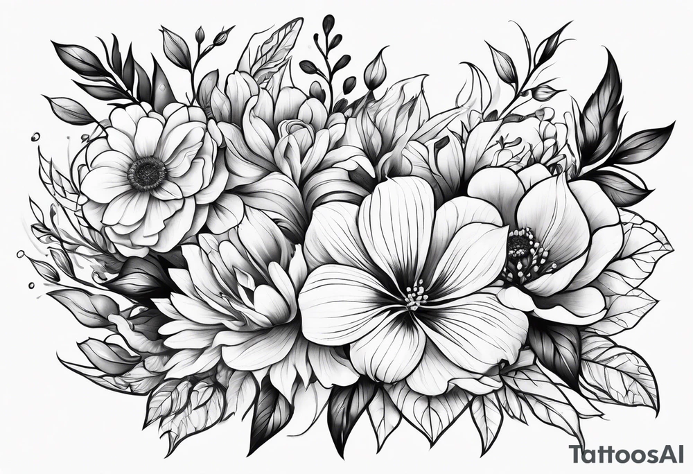Floral tattoo idea