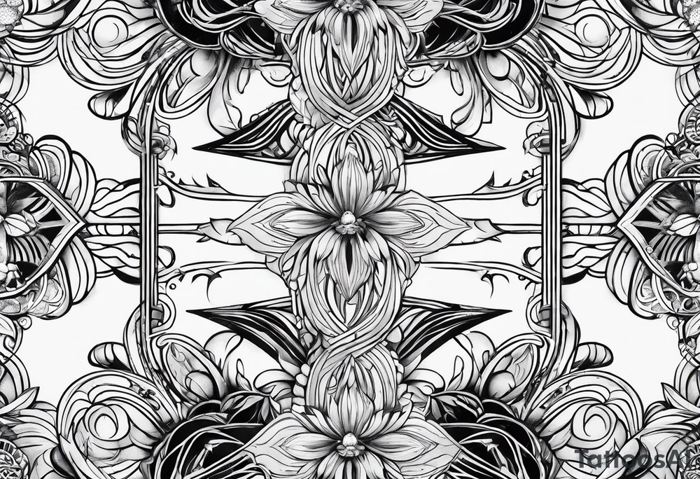pattern lines tattoo idea