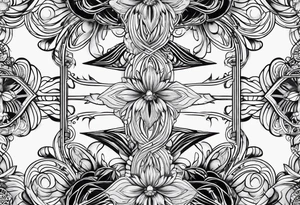 pattern lines tattoo idea