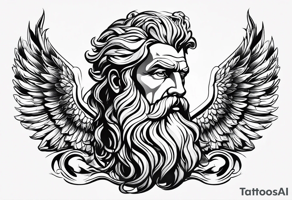 Zeus with lighting tattoo idea