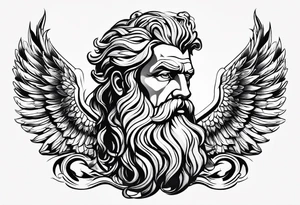 Zeus with lighting tattoo idea