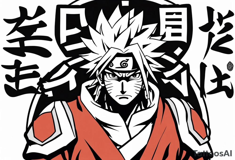 Sage mode jiraiya from the anime naruto tattoo idea