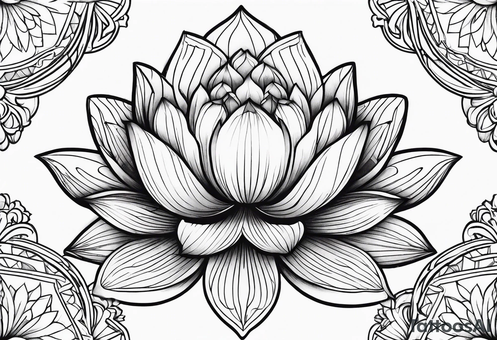 Fleur de lotus tattoo idea