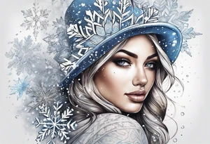 snowflakes falling tattoo idea