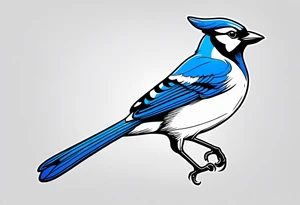 Majestic bluejay tattoo idea