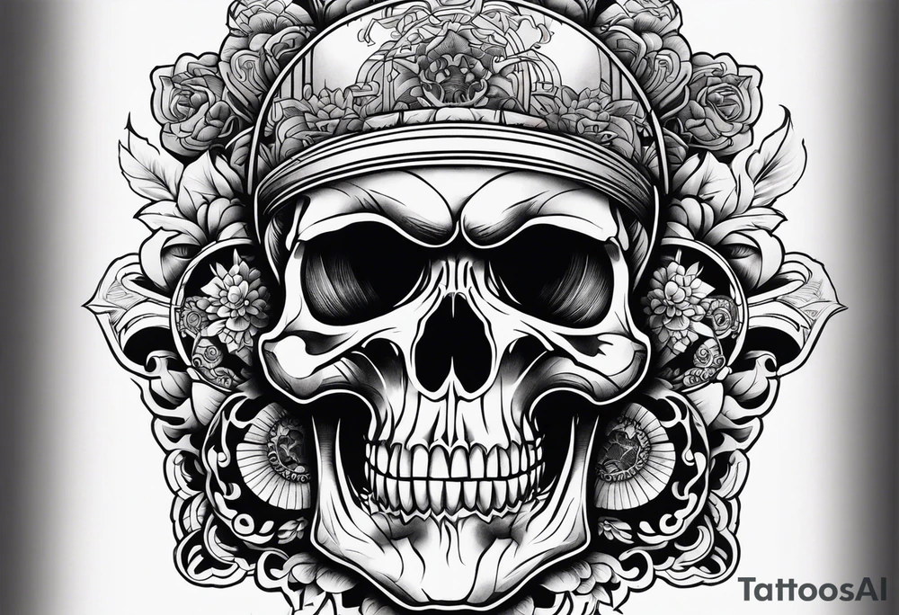 Mechanic skull tattoo idea
