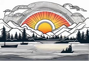 sunrise tattoo idea
